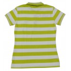 Danatella Polo Shirt Stripe Wanita Lengan Pendek Hijau Putih  - 1