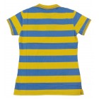 Danatella Polo Shirt Stripe Wanita Lengan Pendek Kuning Biru  - 1