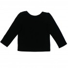 Baju T'shirt Anak Perempuan Lengan Panjang Hitam Kupu Kupu Sablon Putih  - 1