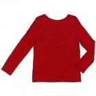 Baju T'shirt Anak Perempuan Lengan Panjang Merah Kupu-Kupu - 2