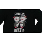 Baju T'shirt Anak Perempuan Lengan Panjang Hitam Chilin  - 1