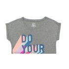 Baju T'shirt Anak Perempuan Lengan Pendek Grey - 1