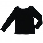 Baju T'shirt Anak Perempuan Lengan Panjang Hitam Fancy Sablon Putih  - 2