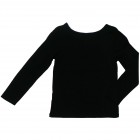 Baju T'shirt Anak Perempuan Lengan Panjang Hitam Fancy Sablon Merah  - 2