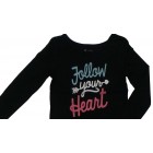 Baju T'shirt Anak Perempuan Lengan Panjang Hitam Follow  - 1