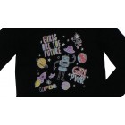 Baju T'shirt Anak Perempuan Lengan Panjang Hitam Girls PWR - 2