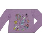 Baju T'shirt Anak Perempuan Lengan Panjang Ungu Muda Girls PWR - 2
